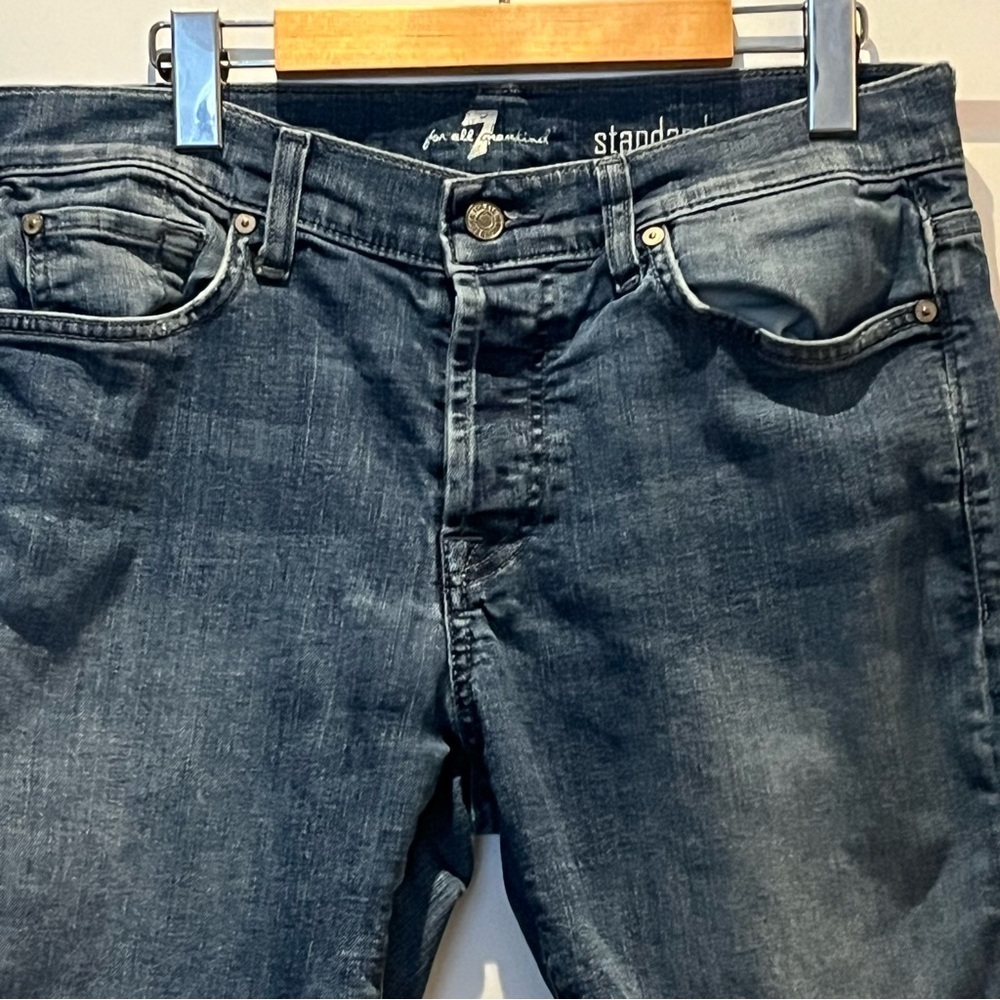 7 for All Mankind Medium Blue Standard Straight Leg Women's Butterfly Jeans